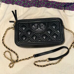 Black & Gold Tory Burch Crossbody